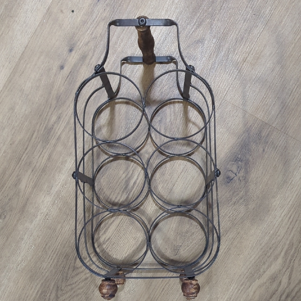 Rustic Metal Wine Rack - Picture 2 of 4